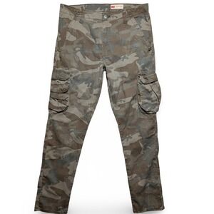 Wrangler Camo Cargo Pants Men's 34x32 Regular Taper Utility Military